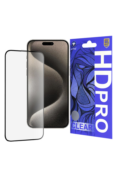 Lito Folie sticla iPhone 15 Pro Max HD Pro Clear, negru