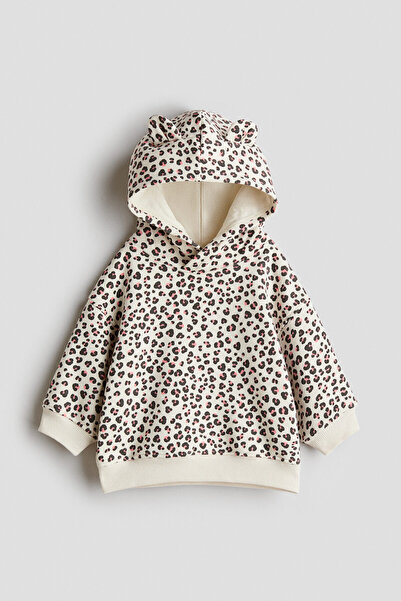 H&M Kapüşonlu ve Baskılı Üst