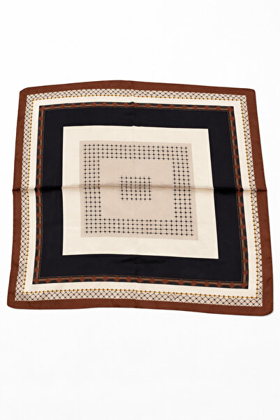bahia butik aksesuar 70*70 Beige Brown Scarf
