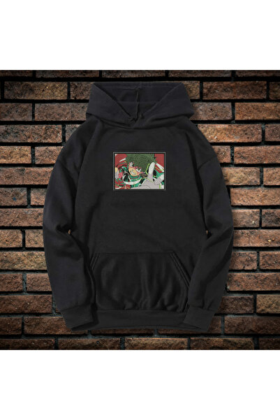 CXO Craft Men's Hoodie with Embroidery and Print, Izucu Midoriya, Cotton