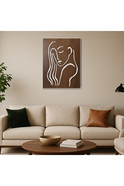 homez wall art framed lady canvas 90*120cm