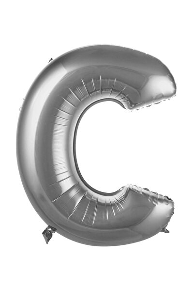 40" Folyo Harf 100cm "C" Silver / Gümüş