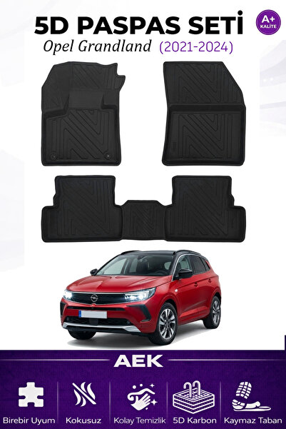 AEK Modern OPEL GRANDLAND 2021-2024 ARACA ÖZEL HAVUZLU "KARBON" PASPAS TAKIMI