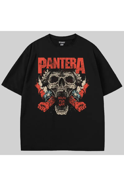 Crazy Pantera Mouth for War Oversized T-Shirt