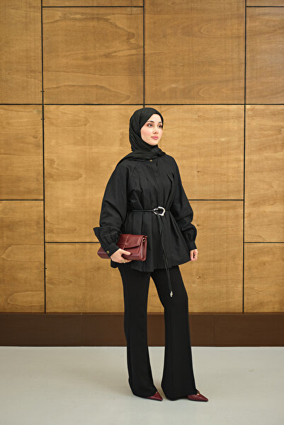 LOCCO Women's Regular Poplin Shirt with Court Collar, Pleated Detail, Floral ...