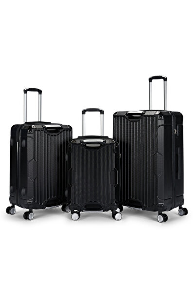 LİMRA A travel luggage set consisting of 3 wheeled suitcases with a sturdy an...
