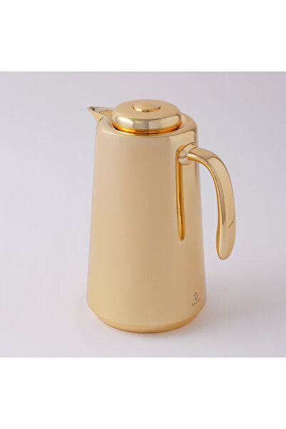 Dallaty Plastic Vacuum Flask With Acrylic Handle, Gold 1L