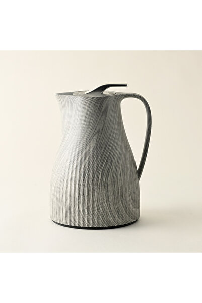 Dallaty plastic vacuum flask grey wooden 1L