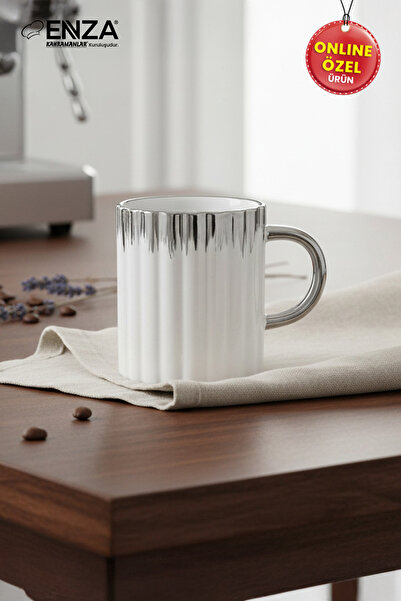 Enza Duru porcelain single cup glass platinum