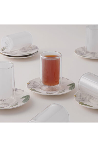 Dallaty طقم شاي زجاجي مكون من 12 قطعة