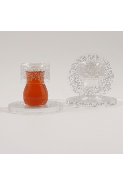 Dallaty طقم فناجين شاي أكريليك 12 قطعة