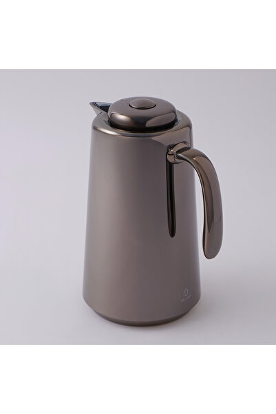 Dallaty ترمس بلاستيكي بتفريغ الهواء بمقبض أكريليك، أسود، سعة 1 لتر