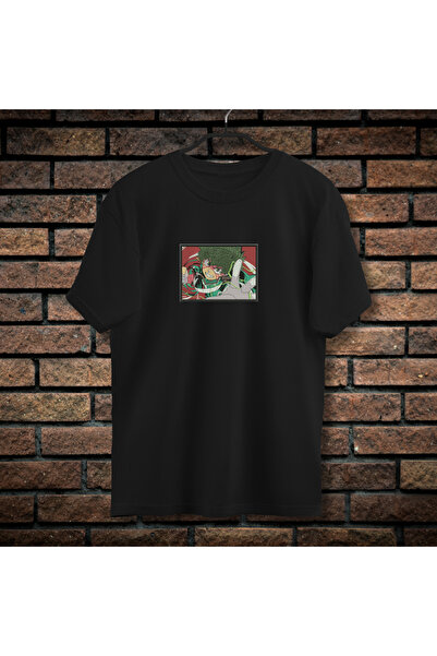 CXO Craft Men's T-Shirt with Embroidery and Print, Izucu Midoriya, Cotton