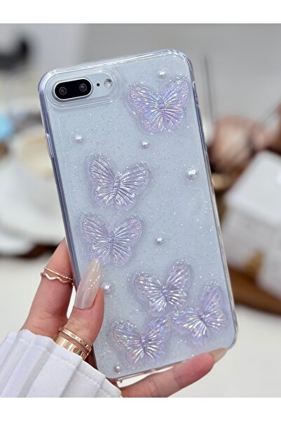 Go Aksesuar Flexible Silicone Case with Purple Butterfly Toy Design Compatibl...