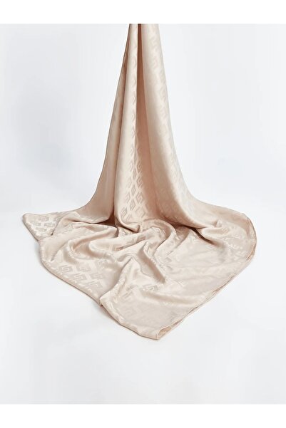 LC Waikiki LCW ACCESSORIES Ekru Desenli Dokuma Kadın Şal