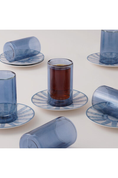 Dallaty طقم شاي زجاجي مكون من 12 قطعة