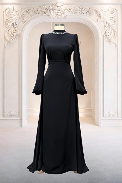 Amine Hüma Rüya Abiye Elbise Siyah