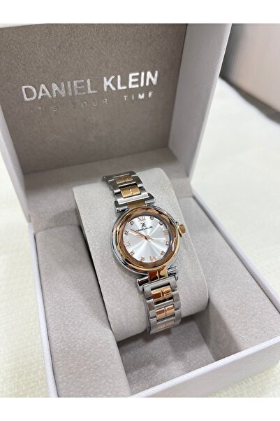Daniel Klein Rose Gümüş Renk Taşlı Kadralı Orjinal Kol Saati