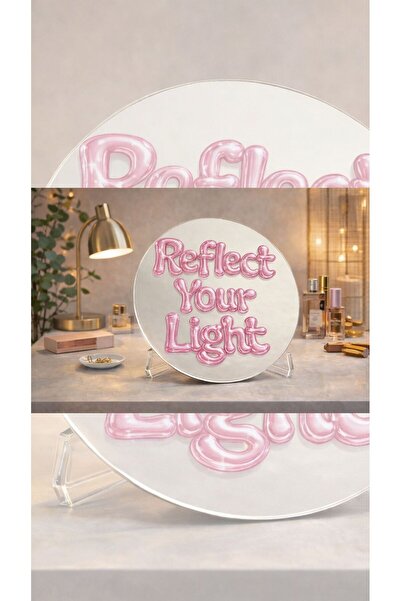 ornesoconcept Pinterest Tarzı Mood Ayna | Pozitif Yazılı Dekoratif Ayna | Est...