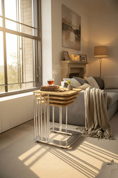 Zigon 4lü Tekerlekli sehpa