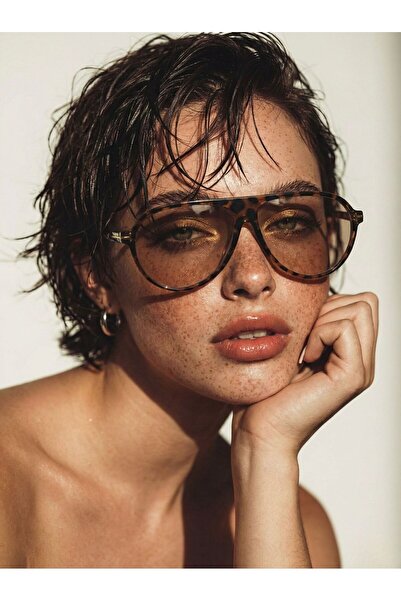 TomyHelf Leopard Nude Pilot Blue Light Protection Glasses