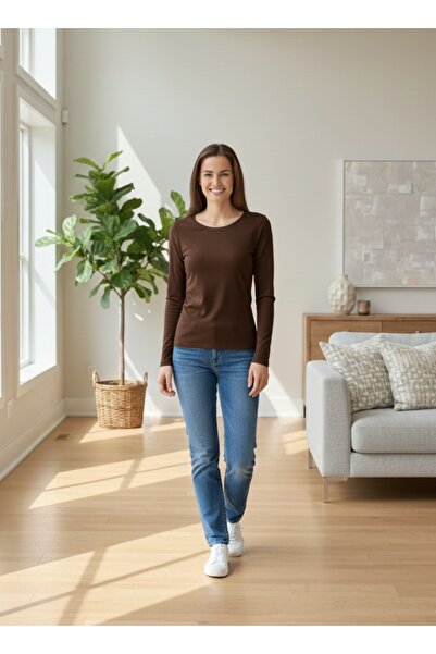 BUSEM Zero Neck Basic Long Sleeve T-Shirt