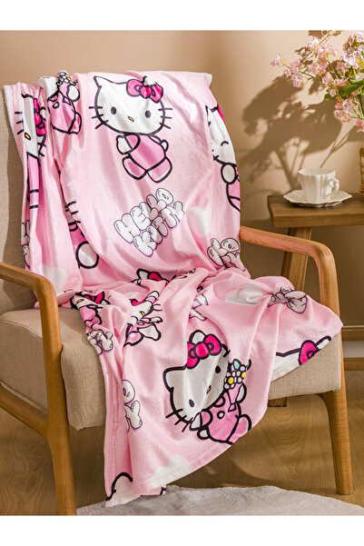 LC Waikiki Lcw Home Pink Hello Kitty Printed Tv Blanket 100X150 cm