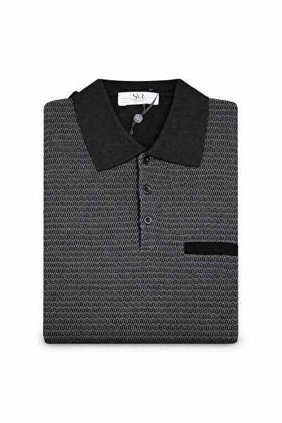 SÜVARİ Rahat Kalıp %100 Yün Akrilik Premium Polo Yaka Desenli Kazak