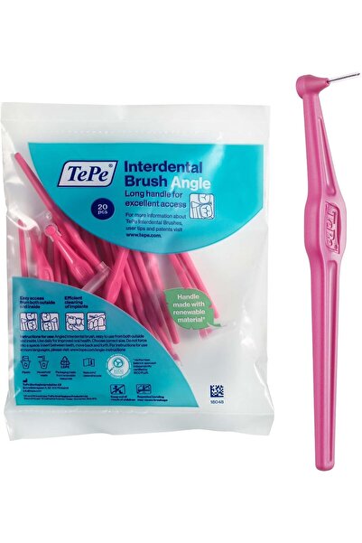 TePe Interdental Brush Angle, Pink, 0.4mm/ISO 0, 20pcs, interspace cleaning, ...