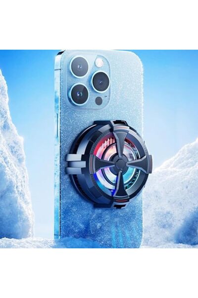 Yıldızan Manyetik Cep Telefonu Soğutucu Fan RGB Radyatör Soğutucu, Oyun için ...