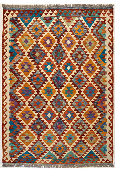 Afgan Halı El Dokuma Afgan Kilim 100% Yün Kök Boya Elsanat Eserı ile Harıka D...