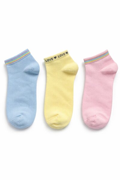 SOLDE SOCKS Set of 3 Women's Cotton Daily Socks – Pastel Colors, Suitable for...
