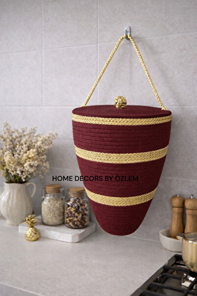 home decors by özlem حامل حقائب بغطاء، منظم حقائب، صندوق تخزين، صناعة يدوية