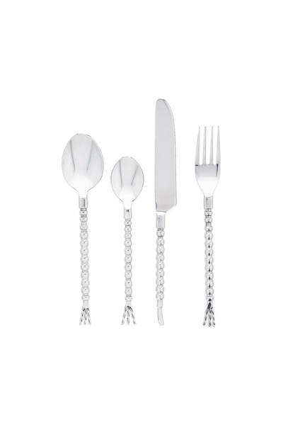 Blends Stainless Steel Flatware Set of 4 with Round Handle