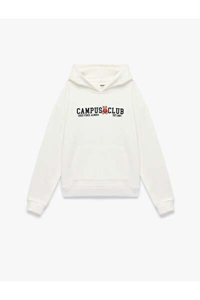 Koton Hanorac cu mânecă lungă cu imprimeu cu buzunar cangur tricou