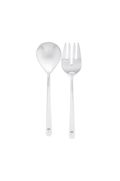 Blends Stainless Steel Salad Server Set of 2 with Palm Handle