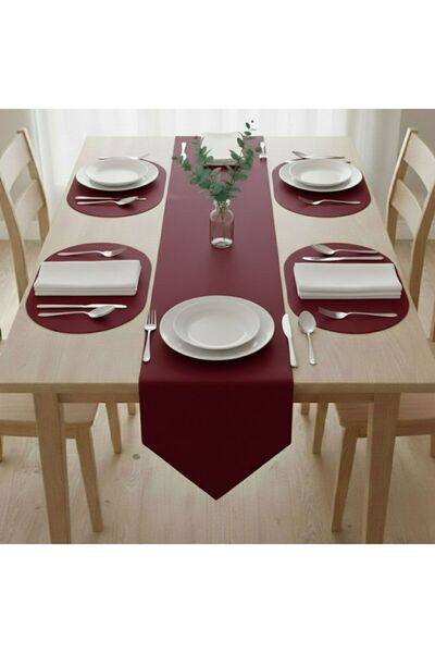 Grand Fine Art 4+1 Piece Leather American Tablecloth+Runner Set (4 American T...