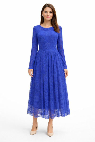 codemark Round Neck Lined Lace Dress