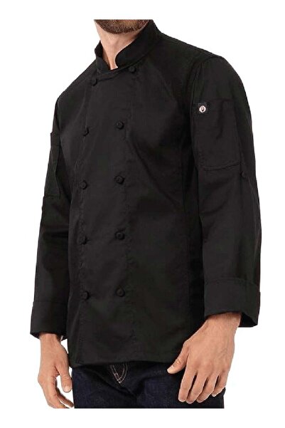 International Uniforms Men Bowden Chef Coat Black