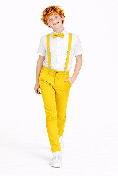Kuraff Giyim April 23 Boys' Short Sleeve Shirt Pants Bow Tie Suit Costume