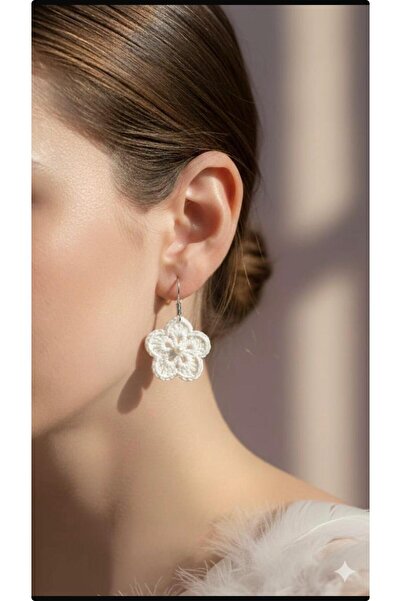 MDGS COLLECTİON ÖRGÜ ÇİÇEK KÜPE