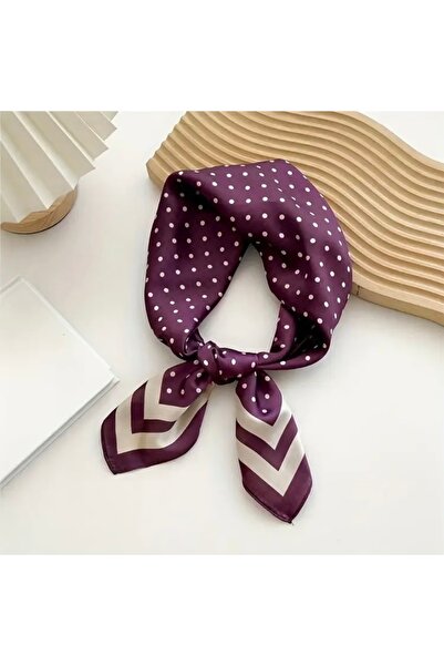 Accessories Hei Bordo Polka Dot Patterned Stylish Silk-Look Women's Accessory...