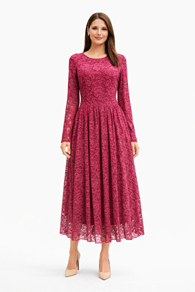 codemark Round Neck Lined Lace Dress