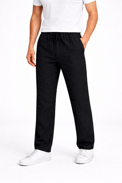 canmana kids&baby Muslin Fabric Flowy Men's Pants Medium Size