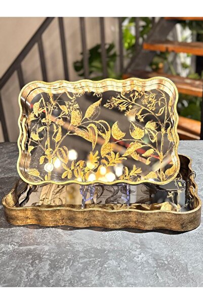 şirineşyalarım Cyel 2-Piece Glass Tray Set