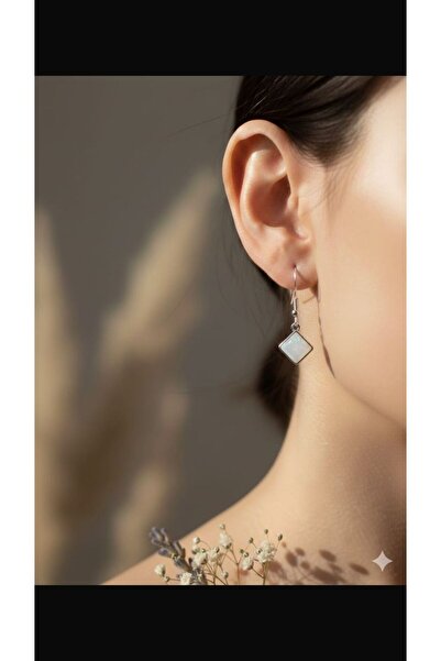 MDGS COLLECTİON SQUARE EARRINGS WITH STONES