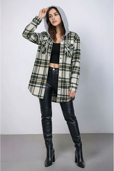 MAMAYAGA Women's Pattern Block Woodcutter Oversized Wide Fit Casual Pocketed ...