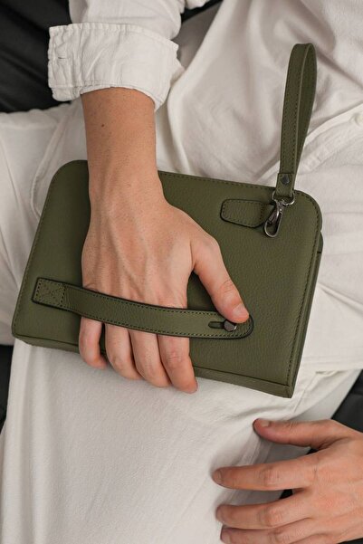 DERKON Сумка з натуральної шкіри з датчиком відбитків пальців Spax