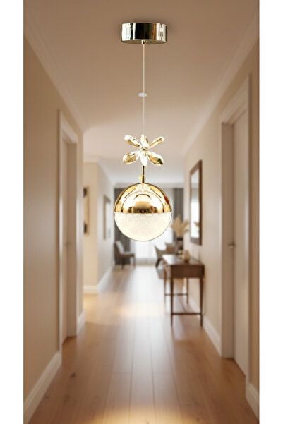 EY-EL TASARIM ŞEKER TOP MODERN SARKIT ROSE GOLD KAPLAMALI LED AVİZE 3 RENK