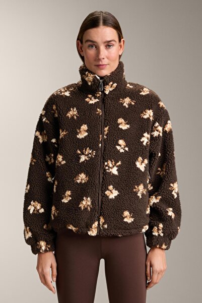 Oysho Çiçek desenli suni yün ceket